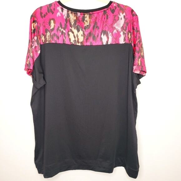 Simply Be Short Sleeve Animal Print Plus Size Top Size 16 - Picture 3 of 7